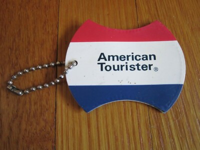Vintage AMERICAN TOURISTER  Luggage Tag Decor Classic Hang tag Logo FREE SHIP