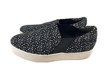 Vince Women's Warren Black White Knit Platform Sneakers Size 9