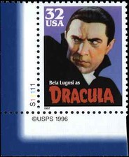 US Scott # 3169, Bela Lugosi as Dracula, 1997 32¢ Stamp, MNH