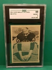 JIM OTTO 1961 Fleer Wallet Pictures  (RC) SGC 8
