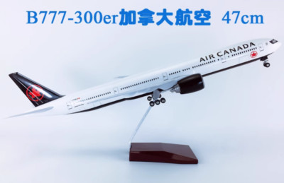 1:157 47CM AIR CANADA BOEING 777-300ER Plane Landing Gear Resin Aircraft Model