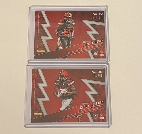 2016 Spectra Duke Johnson/ Corey Coleman Monumental Memorabilia Patch - Picture 2 of 2