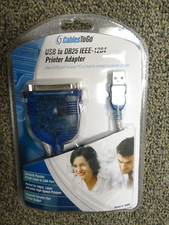 Cables To Go USB To DB25 IEEE-1284 Printer Adapter Cable, Parallel Connect 16899