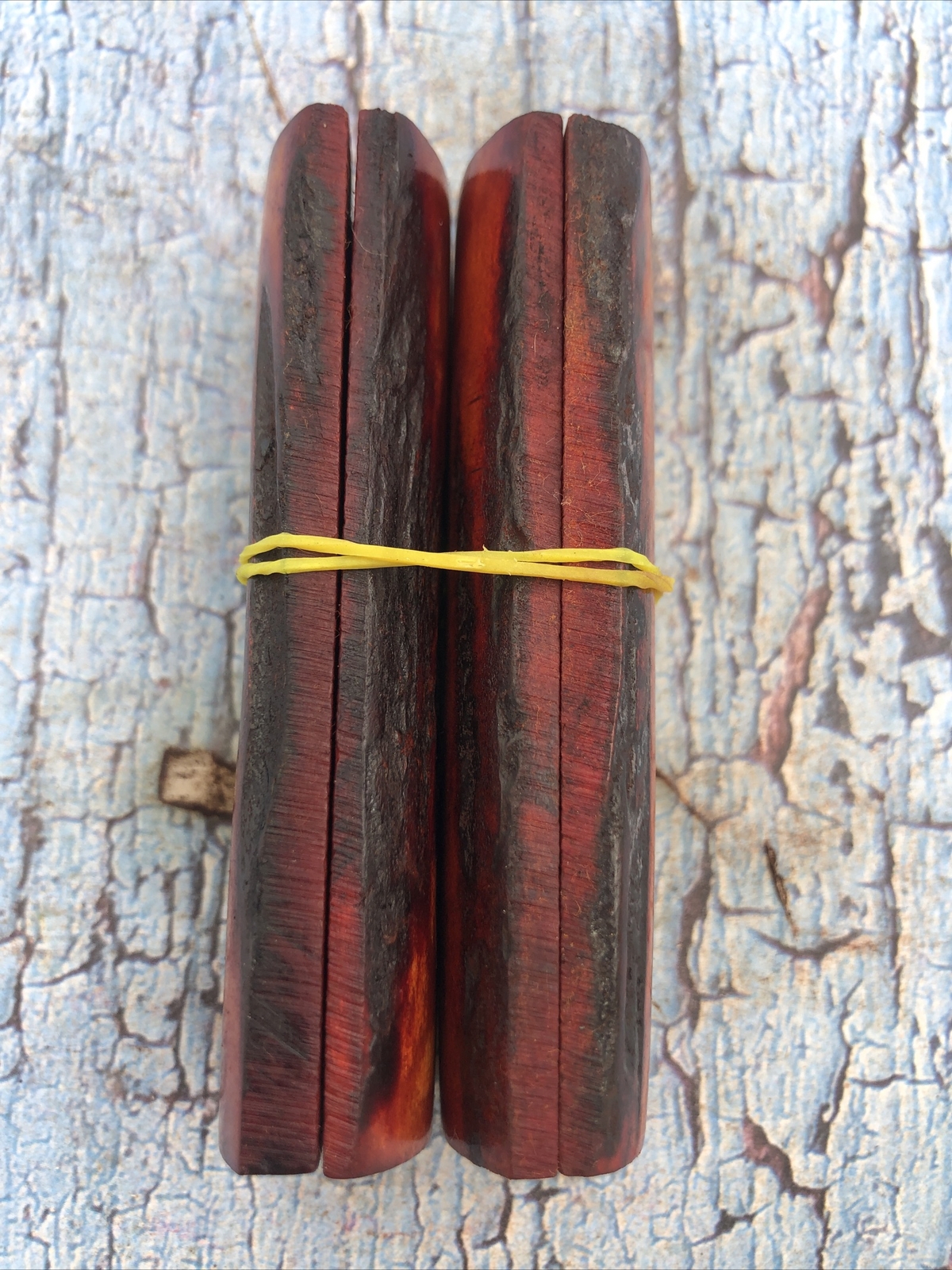 2 Pair Premium PreSanded Amber Sambar Stag Knife Handles Scales 3 X 1