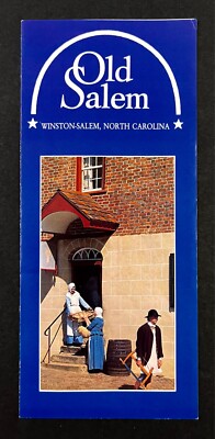 1988 Winston-Salem North Carolina Old Salem Colonial Vintage Travel Brochure NC