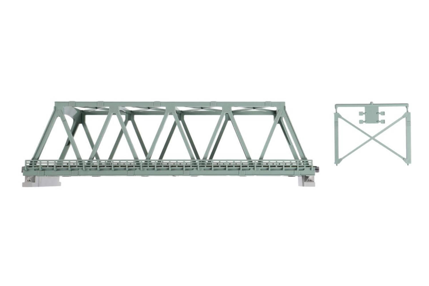 Kato 20-439 N Gauge Unitrack (WS248T) Dual Straight Truss Girder Bridge Green 24
