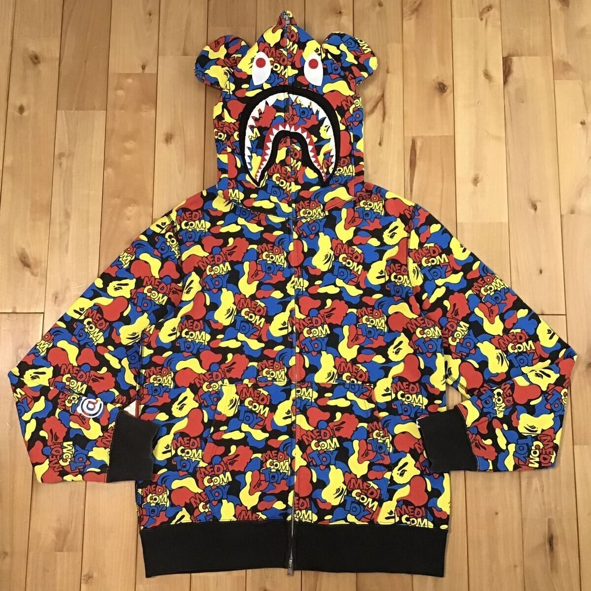 Bape Medicom Toy Bear Shark Full Zip Hoodie