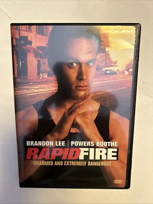 Rapid Fire DVD = Brandon Lee = Powers Boothe 1992 Widescreen **Rare ** In Mint C