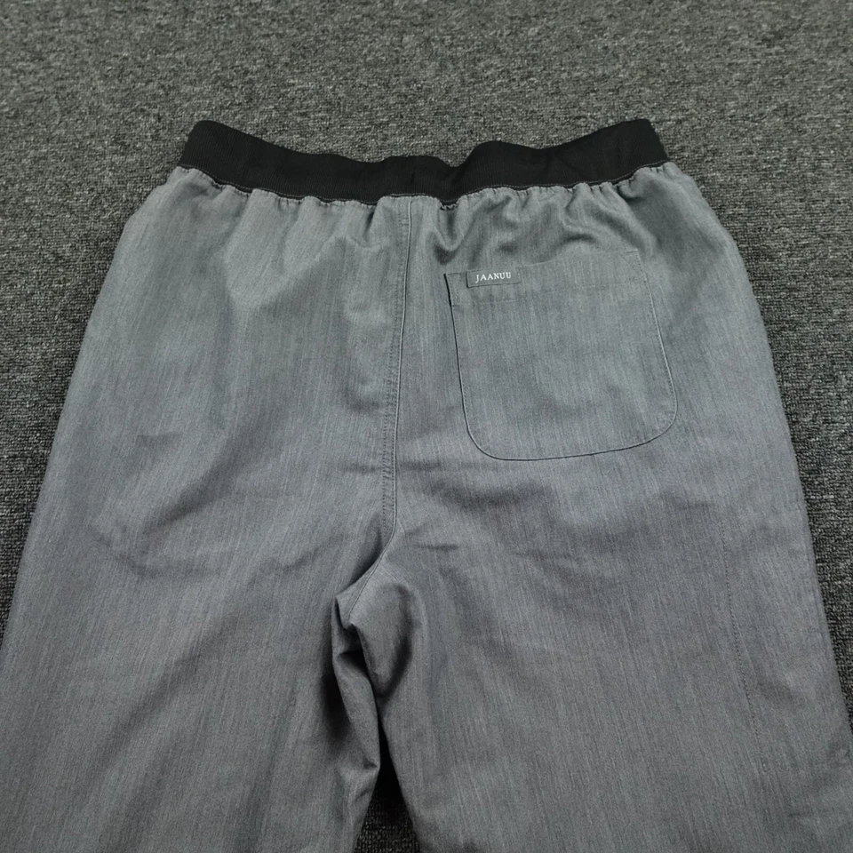 Брюки мужские JAANUU скраб большие серые черные J85013 медицинская медсестра бегун на шнурке - Изображение 4 из 4