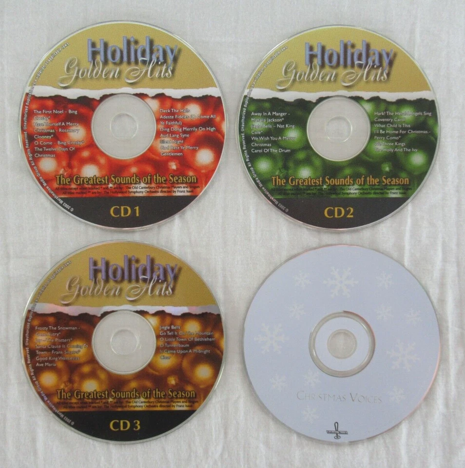 Holiday Golden Hits Christmas Songs 3 Disc CD Box Set + Christmas Voices CD 2003 Foto 4 de 4