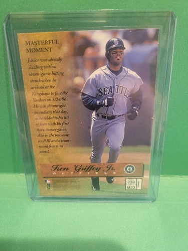 Ken Griffey Jr 1997 Topps Finest BRONZE Masters #238 Seattle Mariners W/Seal - Picture 2 of 2
