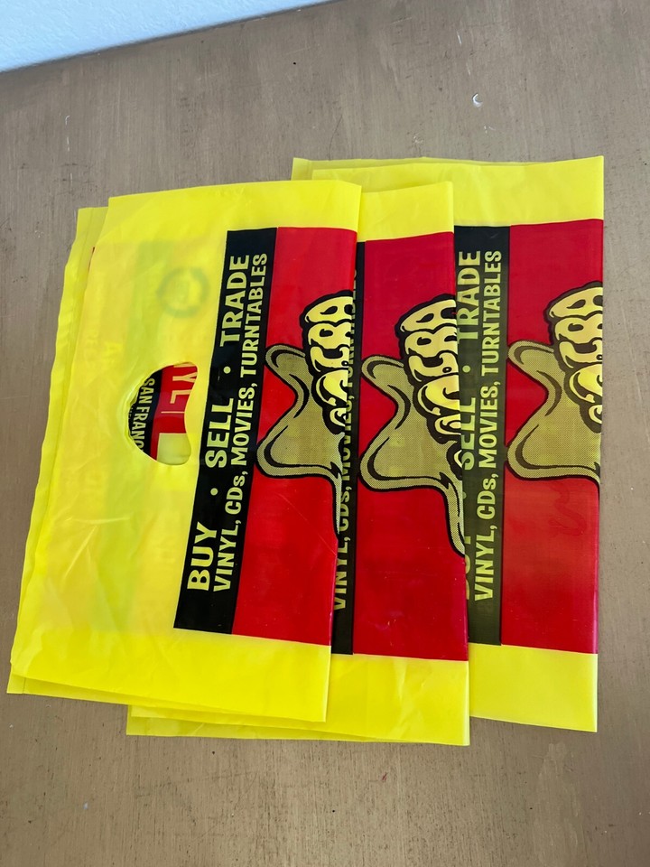 set-of-7-amoeba-record-store-merchandise-plastic-logo-bags-ebay