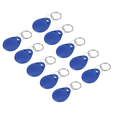 12Pcs ID Card Key Fobs RFID Proximity 125KHz Rewritable Copyable Token Tag Blue