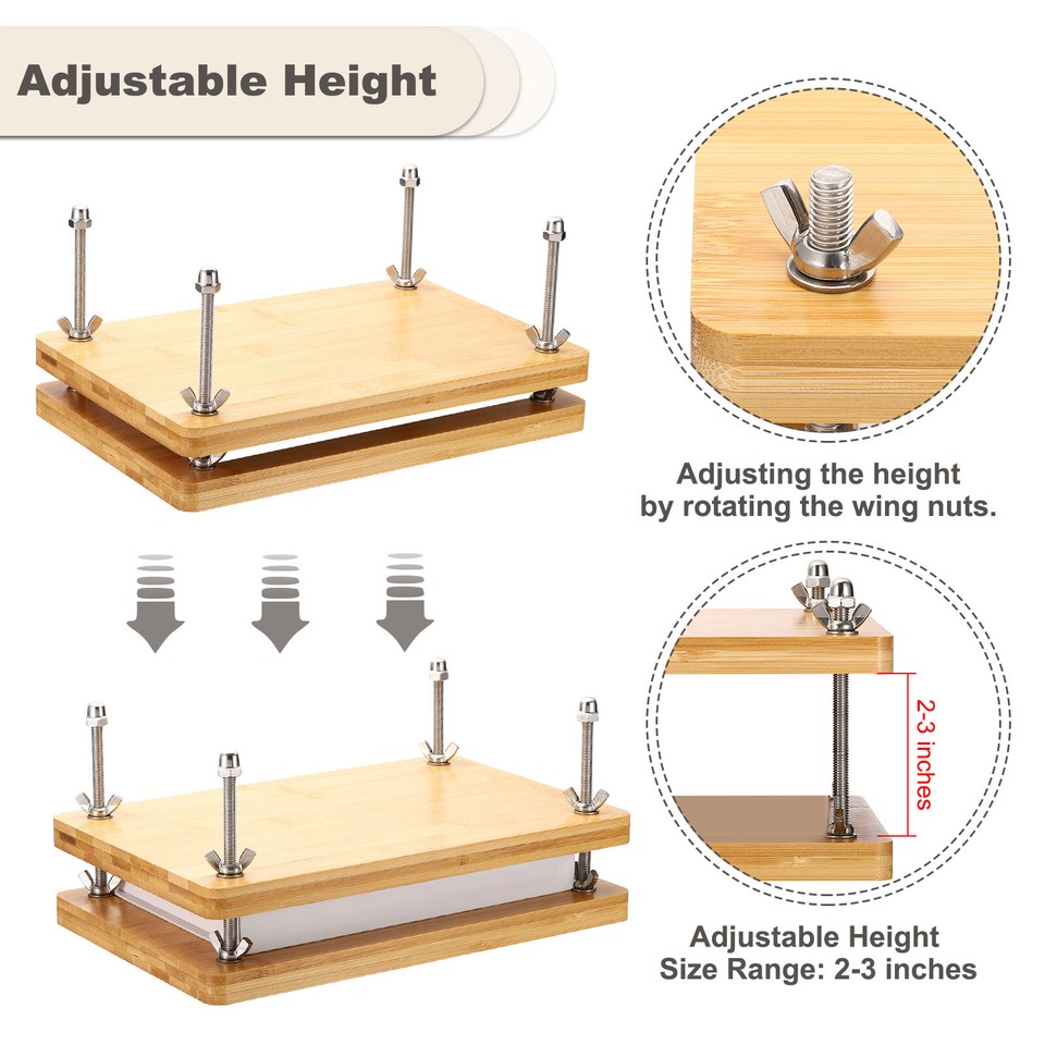Wooden Book Press, Bamboo Book Press Bookbinding Machine Tool Kits