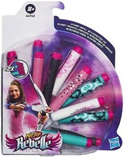 Nerf Rebelle Collectible Designer Dart Refill Pack, 12 Ct., Pink/Purple/Teal