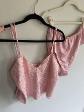 Victoria Secrets Vintage Cami And Tap Short Set Pink Size S And M
