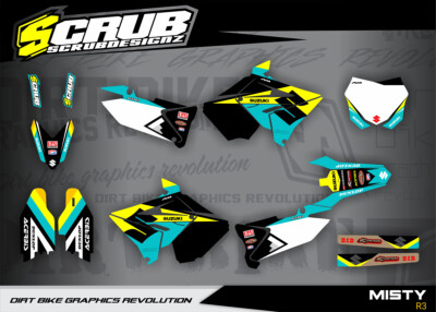 RESTYLE Grafik RM125 RM250 2001 - 2008 Suzuki RM 125 250 Polisport Aufkleber