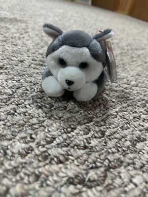 Ty Beanie Baby Nanook the Husky RARE Retired PVC Pellets with Tag Errors (#4104)