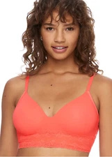 Natori 32B Bliss Perfection Contour Soft Cup Bra NWOT Wire Free 723154 Papaya