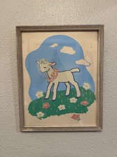 1940's Infants Specialty Co. Glow in Dark Picture Baby Lamb Seattle, Los Angeles