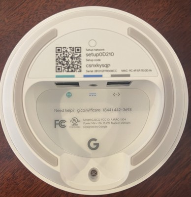 Google WIFI Access Point Router WIFI Google Mesh w/ Power Cord.