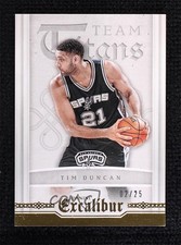 2015-16 Panini Excalibur Team Titans Gold 2/25 Tim Duncan #8 HOF 0u02