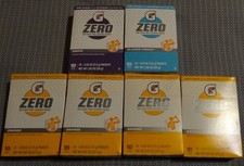60-Pack Gatorade G Zero Powder x4 Orange Grape Glacier Freeze Individual Packets