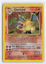Charizard 4/102 Holo Rare Base Set Unlimited Pokemon Heavily Played