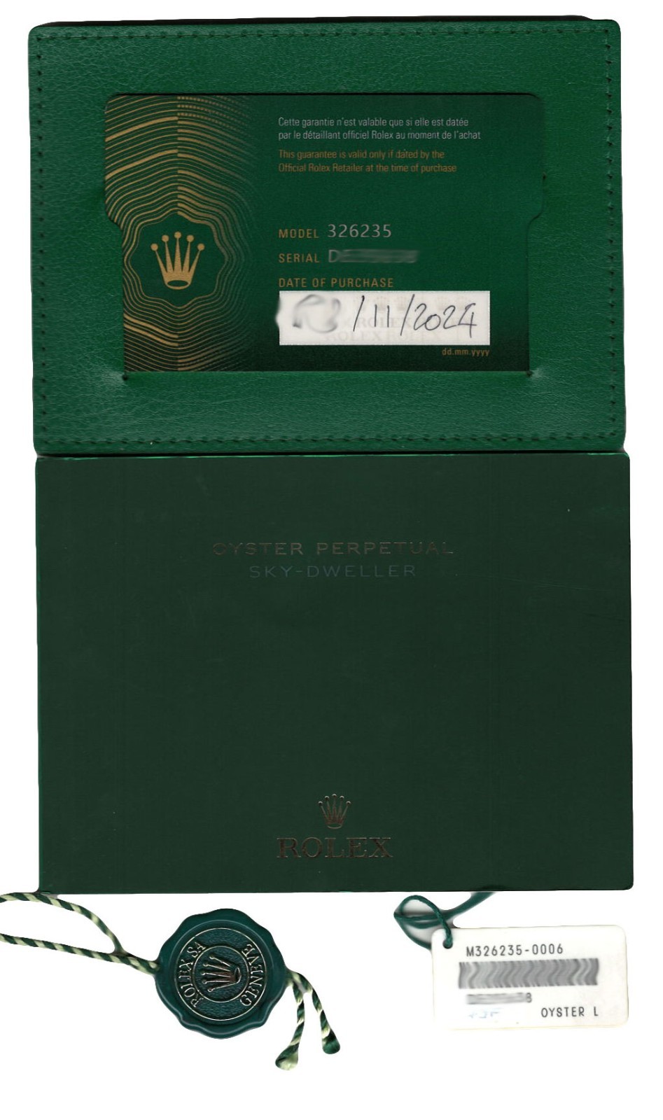 Rolex Sky-Dweller 18k Rose Gold Slate Oysterflex 42mm Watch B/P '24 326235 image 5