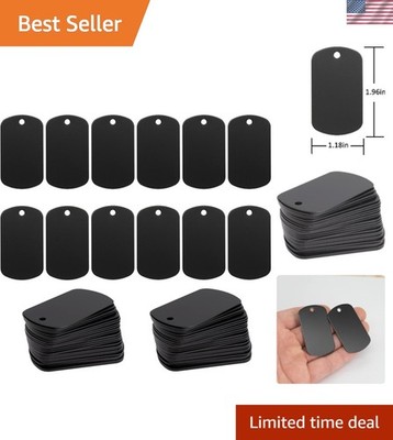 Elegant Rectangular Aluminum Blank Tags 100 Pack for Easy