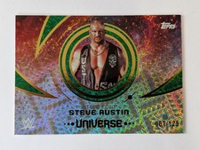 2025 Topps Universe WWE STONE COLD STEVE AUSTIN Variation Green Electric /125
