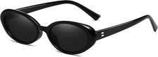 90s Retro Oval Sunglasses for Women  Men - UV400 Polarized Vintage Shades