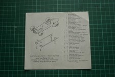Vintage 60s MRRC 1/32  slot racing car 4WD Merc Mercedes kit instructions