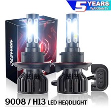 LED Headlight Bulbs Kit H13 9008 for Dodge Ram 1500 2006-2012 High&Low Beam