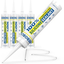 Clear Silicone Caulk Sealant 100 Waterproof Crack Proof Kitchen Bath 10.2oz 4PC