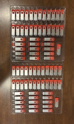 OrangeBox 100 Pack of Bulk Flash Drives 4GB USB 2.0 Flash Drives