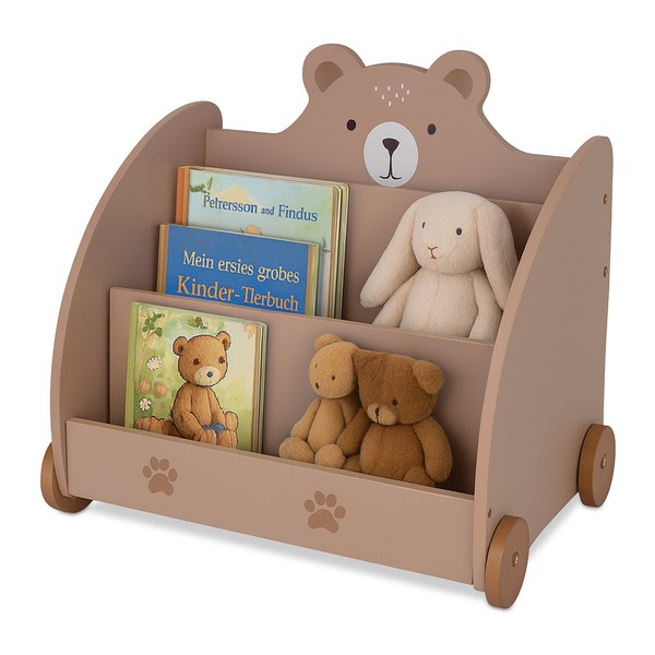 BüCherregal Kinder Buchregal Spielzeugregal Kinderregal Aufbewahrungsregal BäR-image