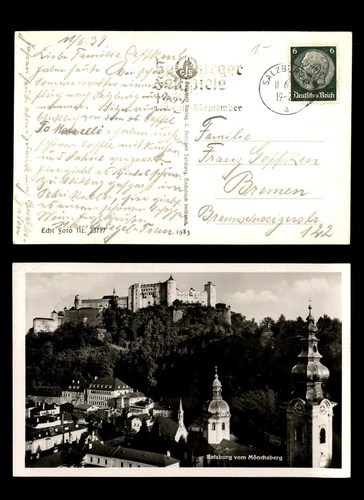 Mayfairstamps Germany 1939 Salzburg to Bremen View Buildings Postcard aax_03217