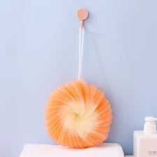 2Pcs Shower Mesh Foaming Sponge Balls Body Scrub Exfoliating Skin Back Brush Cle