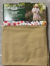 Expert Gardener, Floral Canvas Apron, Pockets, 1 Size Fits Most, NEW.