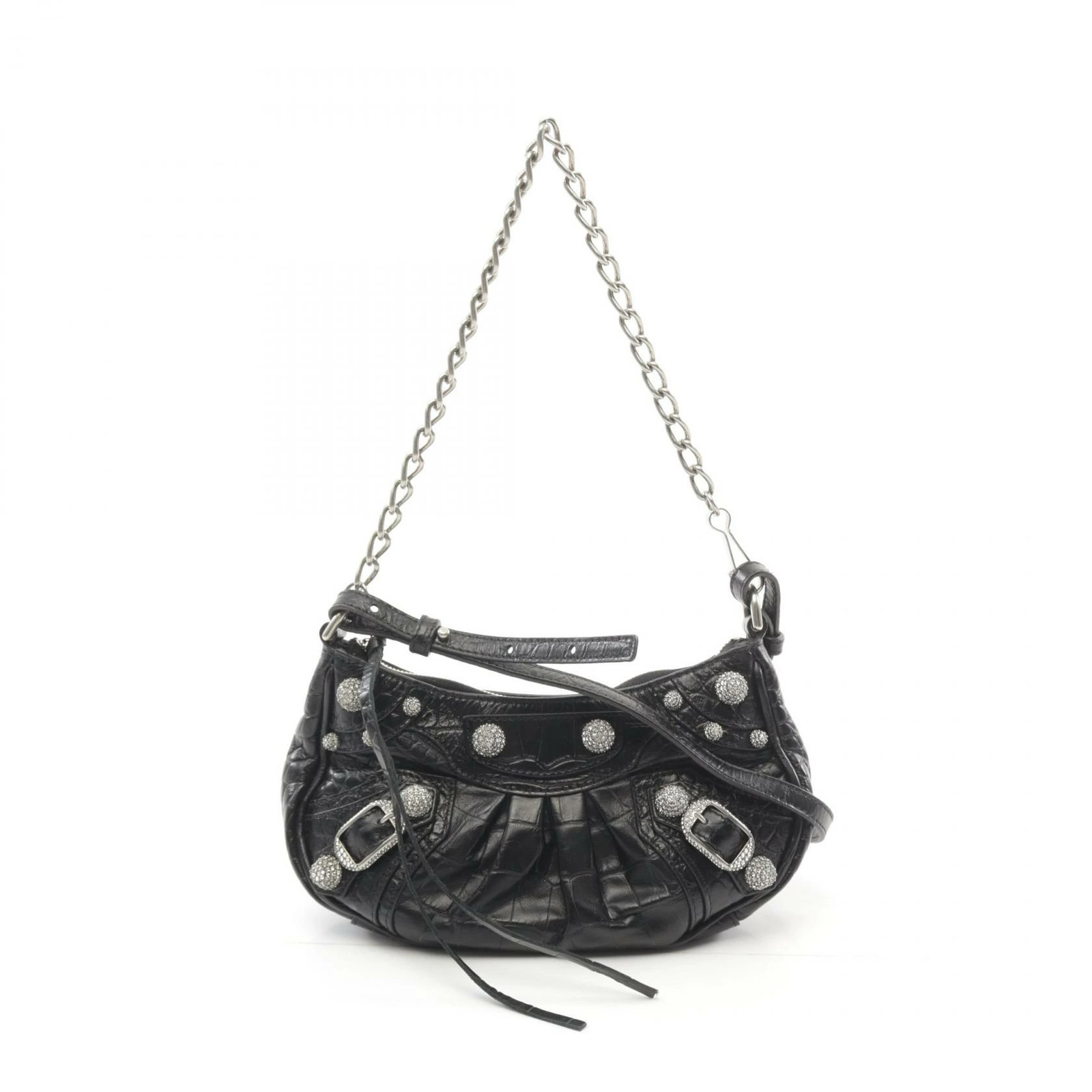 Balenciaga LE CAGOLE Handbag Leather Black
