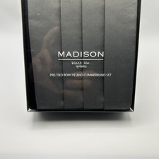 Cummerbund And Bow Tie Set Gray New In Original Box with extra Izod Bow Tie