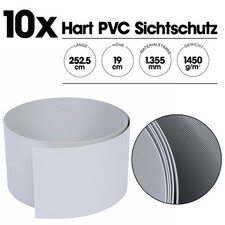 Premium Hart PVC Sichtschutzstreifen 10er Set  Doppelstabmattenzaun Zaun Schutz