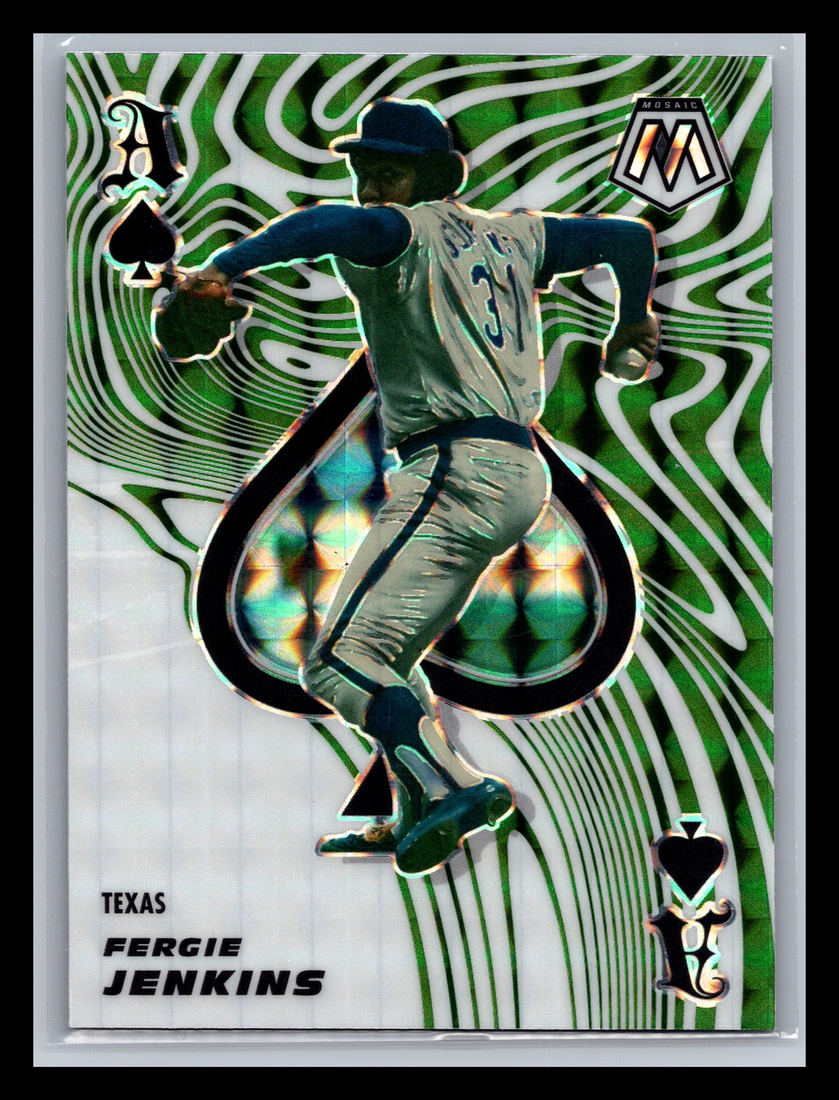 Fergie Jenkins Texas Rangers 2021 Panini Mosaic #ACE2 Aces Green