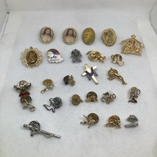 Lot Of 25 Christian Religious Angel Jesus Mary Cross Etc Tack Pins