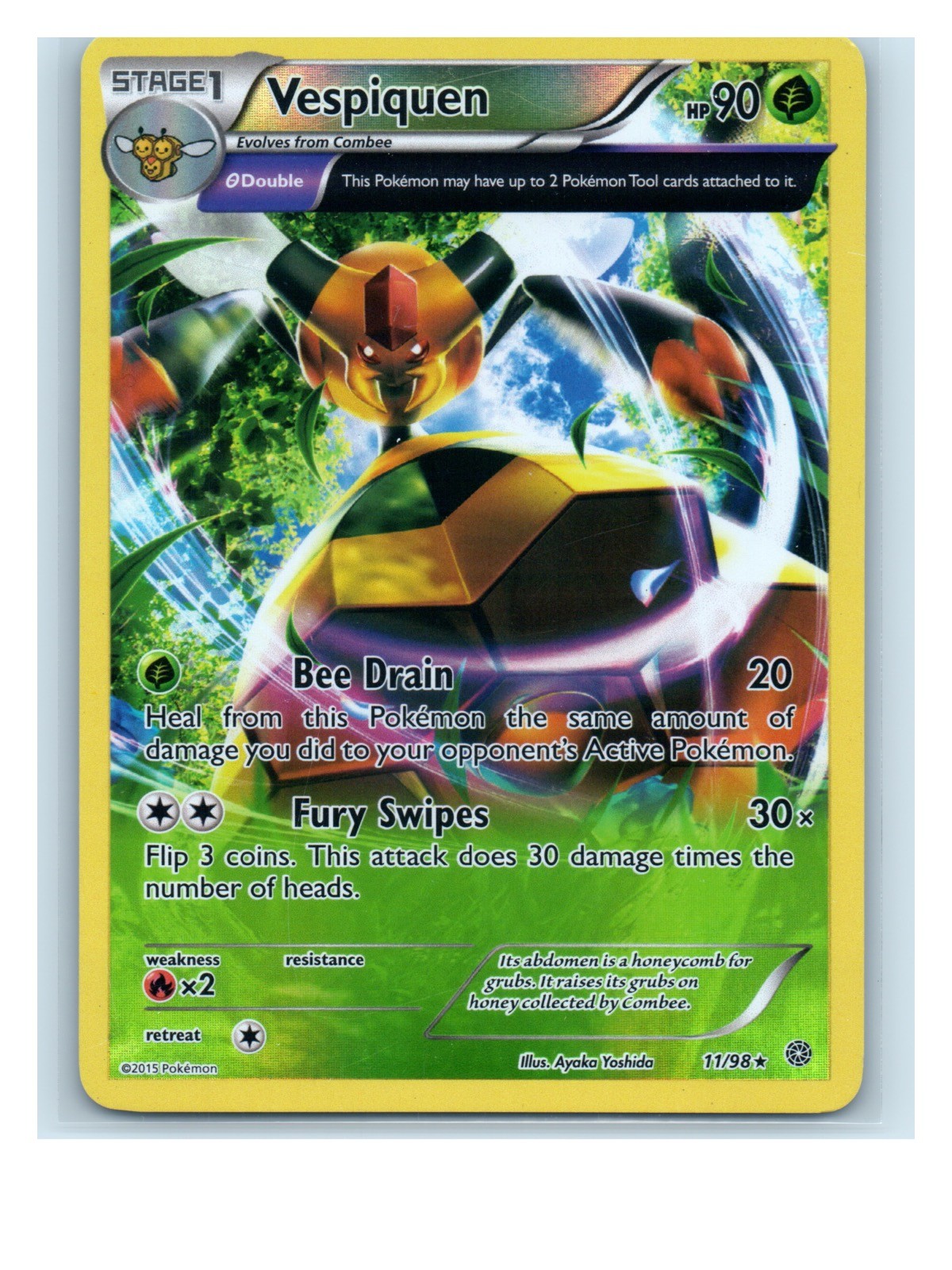 Vespiquen (11) Holofoil 11/98 Rare XY - Ancient Origins NM