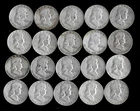 Franklin Half Dollar Roll (20 Coins)  90% Silver (1948-63) Lot A95
