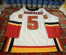 MARK GIORDANO CALGARY FLAMES SIGNED / AUTOGRAPHED JERSEY JSA COA!! NHL HOCKEY XL