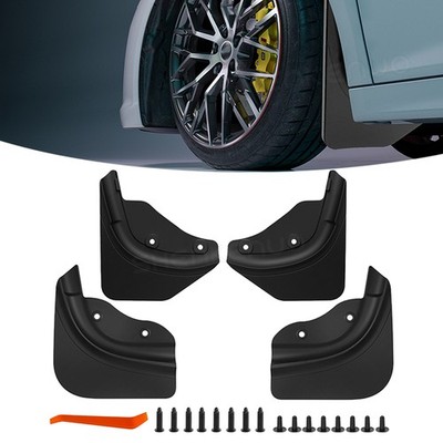 For 2025-2026 Tesla Model Y Juniper Mud Flaps Splash Guards Set No Drill Black