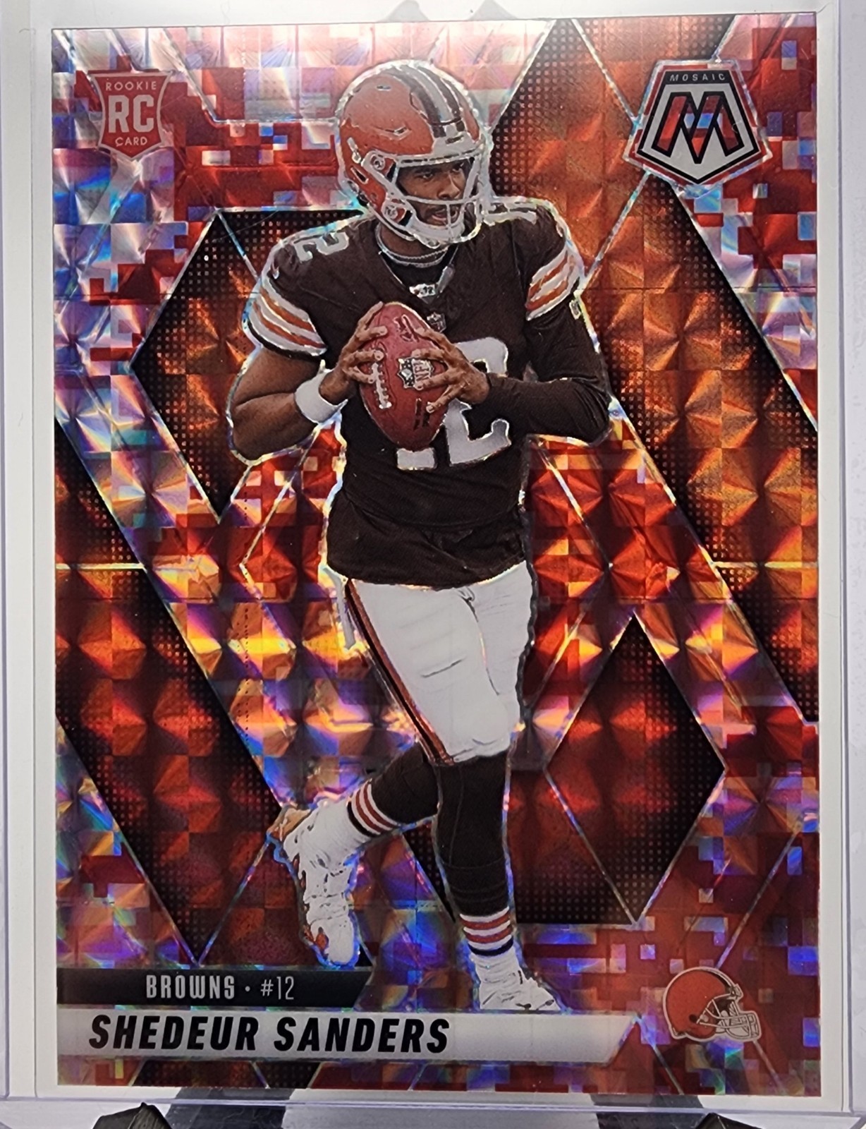 2025 Panini Mosaic Shedeur Sanders #302 Red Camo Prizm Rookie Card Browns 🔥